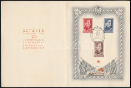 1949 Sztálin Vágott Sor Emléklapon (4.000) - Autres & Non Classés