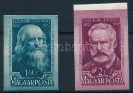 ** 1952 Leonardo Da Vinci és Victor Hugo Vágott Sor (9.000) - Altri & Non Classificati