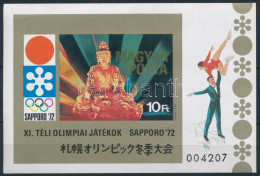 ** 1971 Téli Olimpia (IV.) Sapporo Vágott Blokk (3.500) - Otros & Sin Clasificación