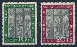 ** NSZK 1951 Marienkirche Lübeck Mi 139-140 (Mi EUR 220.-) - Autres & Non Classés