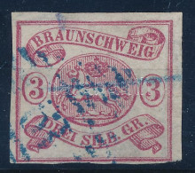 O Német államok - Braunschweig 1861 Mi 12 Ab LANGE BPP Vizsgálójel (Mi EUR 370,-) - Otros & Sin Clasificación