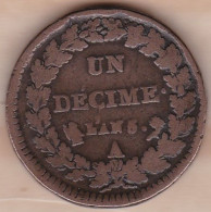 Directoire . Un Décime An 5 A Paris, En Bronze, Gad# 187 ; 19,9 G – 31 Mm - 1792-1804 Primera República 