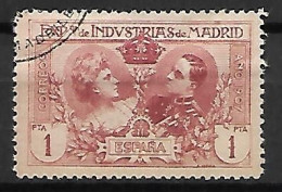 ESPAGNE  -   1907 .   Y&T N° 240 Oblitéré  . Cote  17,00 Euros - Usados