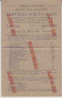 Fixe Chemins De Fer Du Midi Pyrénées Service Auto-cars Horaire Prix Des Services Année 1920 - Europe