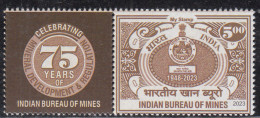 Indian Bureau Of Mines India MNH 2023 For Mineral Research, Conservation Statistic Geology Studies My Stamp Mine Mining - Minerals