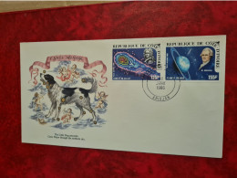 FDC  HALLEY'S COMET 1986 REPUBLIQUE COTE D'IVOIRE CANIS MINOR THE LITTLE DOG - Astrologie