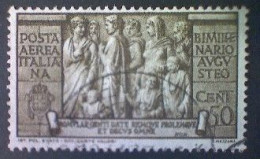 Italy, Scott #C96, Used (o), 1937, Charity Issue, Augustus: Robust Population, 50cts, Olive Brown - Correo Aéreo