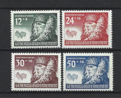 Poland 1940 General Government Winter Aid  Y.T. 75/78 ** - Gobierno General