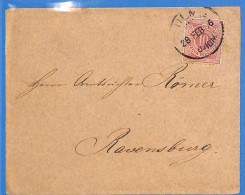 Allemagne Reich 1886 - Lettre De Ulm - G29637 - Storia Postale