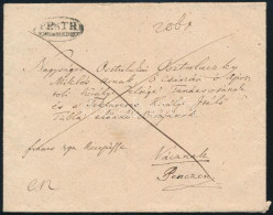 1841 Ajánlott Tértivevényes Levél / Registered Cover With Recorded Delivery "PESTH / RECOMANDIRT" - Vácz - Altri & Non Classificati