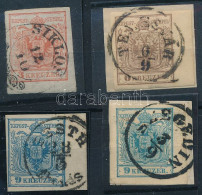 O 1850 3kr, 6kr, 2 X 9kr ívszéli Darabok - Autres & Non Classés