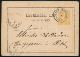 1872 2kr Díjjegyes Levelezőlap / PS-card "BALASSA GYARMATH" - Pest - Otros & Sin Clasificación