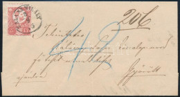 1873 3 X Réznyomat 5kr Ajánlott Levélen (2 Db Eltépve) / 3 X 5kr On Registered Cover (2 Stamps Torn Away) "ZALA SZ. MIHÁ - Otros & Sin Clasificación