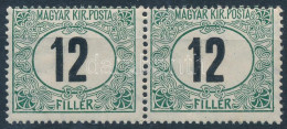 ** 1908 Zöldportó (III.) 12f Pár 3. Vízjelállás (48.000) - Other & Unclassified