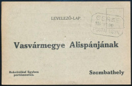 1916 Nyomtatvány "GERSE" Postaügynökségi Bélyegzéssel - Other & Unclassified