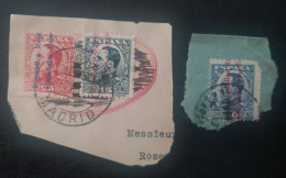 Spain Used Postmark Overprinted Stamps On Paper - Otros & Sin Clasificación