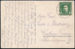 1916 Képeslap 5H Bélyeggel Pozsonyba - Other & Unclassified