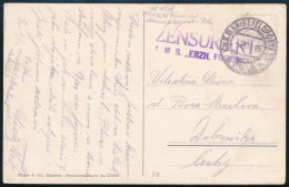 1916 Tábori Posta Képeslap "K.u.K. MARINEFELDPOSTAMT / POLA" , "Zensuriert / S.M.S. ERZH. FRIEDRICH" - Otros & Sin Clasificación