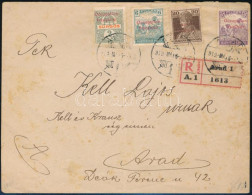 Arad 1919 Helyi Levél 4 Bélyeggel / Local Cover With 4 Stamps "ARAD" Bodor Vizsgálójellel - Altri & Non Classificati