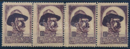 ** Nyugat-Magyarország VII. 1921 10K Négyescsík, Középen Papírránc és Elfogazás. Signed: Bodor - Otros & Sin Clasificación