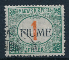 O Fiume 1918 Pirosszámú Portó 1f M. II. Felülnyomás, Bodor Vizsgálójellel (20.000) - Other & Unclassified