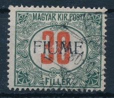 O Fiume 1918 Pirosszámú Portó 30f M. II. Felülnyomás, Bodor Vizsgálójellel (100.000) - Otros & Sin Clasificación