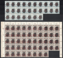 ** 1920 Búzakalász 20f Hajtott 48-as ívdarabban + 25f Hajtott 37-es ívdarabban (4.140) - Andere & Zonder Classificatie