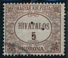 O 1921 Hivatalos 5K Eltolódott Középrésszel, Hármas Lyukasztással - Andere & Zonder Classificatie