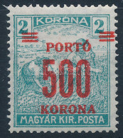 ** 1921 Kisegítő Portó 500K/2K Eltolódott Felülnyomással - Other & Unclassified