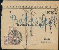 1922 Levél 3 Db Hivatalos Bélyeggel - Other & Unclassified