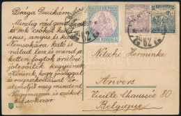 1924 Képeslap 2.400K Bérmentesítéssel Belgiumba - Other & Unclassified