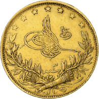 Empire Ottoman, Mehmed V, 100 Kurush, AH 1327-3 / 1911, Constantinople, Or - Turkey