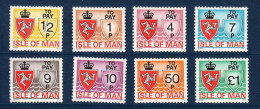 Calf Of Man, Isle De Man, **, Yv Taxe 17 à 24, Mi 9 à 16, SG 9 à 16, - Man (Ile De)