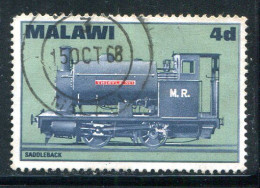 MALAWI- Y&T N°84- Oblitéré (train) - Malawi (1964-...)