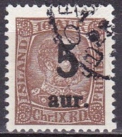 IS017A– ISLANDE – ICELAND – 1921-22 – KING CHRISTIAN IX OVERP. – SG # 137 USED 32,50 € - Gebraucht