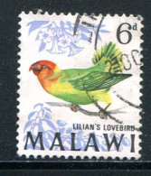 MALAWI- Y&T N°96- Oblitéré (oiseau) - Malawi (1964-...)