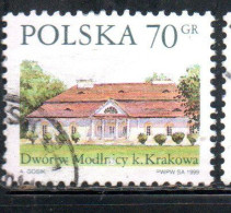 POLONIA POLAND POLSKA 1999 COUNTRY ESTATES MODLNICY 70g USED USATO OBLITERE' - Oblitérés