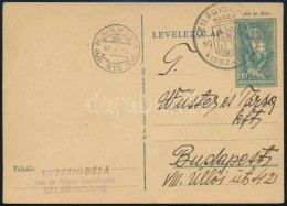1940 10f Díjjegyes Levelezőlap "M.KIR.POSTA / 313" + "SZILÁGYSOMLYÓ VISSZATÉRT" - Sonstige & Ohne Zuordnung
