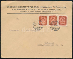 1946 (19. Díjszabás) Budapest Helyi Levél 3 Db Bélyeggel (2400 Milpengő) Bérmentesítéssel - Other & Unclassified