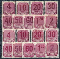 ** 1946-1950 Forint-fillér Portó (I.) + (II.) 1-1 Sor, Egyes értékek Gépszínátnyomattal (7.000) - Otros & Sin Clasificación
