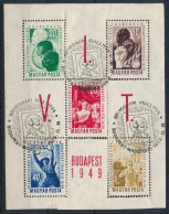 O 1949 VIT (I.) - Budapest Blokk (8.000) (elvált Fogak / Aparted Perf.) - Otros & Sin Clasificación