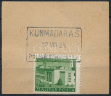 1951 Épületek 8f Kivágáson "KUNMADARAS" Pályaudvari Levélszekrényből - Altri & Non Classificati