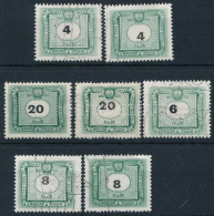 O 1953 50 éves A Magyar Portóbélyeg 7 Db Bélyeg Eltolódott értékszámokkal - Other & Unclassified