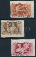 O 1955 Munka 3 Db Bélyeg Elfogazva - Other & Unclassified