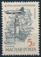 ** 1958 40 éves A Magyar Repülő Bélyeg 5Ft Elfogazva - Andere & Zonder Classificatie