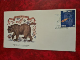 FDC  HALLEY'S COMET 1986 MEXICO MEXIQUE BEAR OURS URSA MAJOR - Astrology