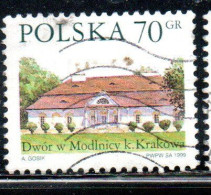 POLONIA POLAND POLSKA 1999 COUNTRY ESTATES MODLNICY 70g USED USATO OBLITERE' - Used Stamps