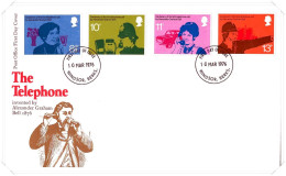 1976 Telephones Unaddressed FDC Tt - 1971-1980 Dezimalausgaben