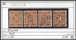 Bizone 1946 - Deutschland 1946 - Allemagne 1946 - Michel 925 In 4 Farbtönen - Oo Oblit. Used Gebruikt - Afgestempeld
