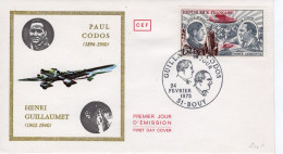 France FDC  -  Les Aviateurs HENRI GUILLAUMET Et PAUL CODOS  -   Envelope Premier Jour D'Emission - Airplanes
